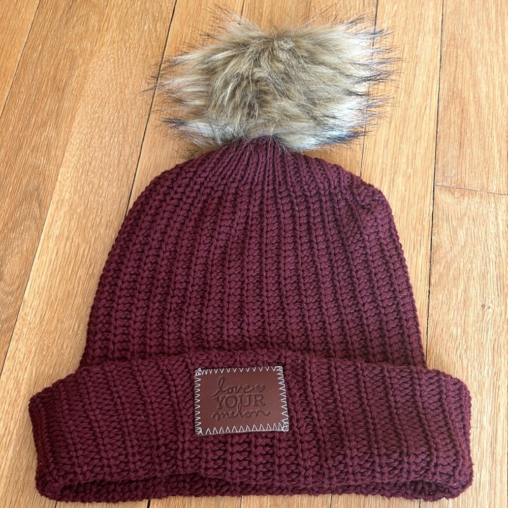 Love Your Melon Knit Hat Maroon